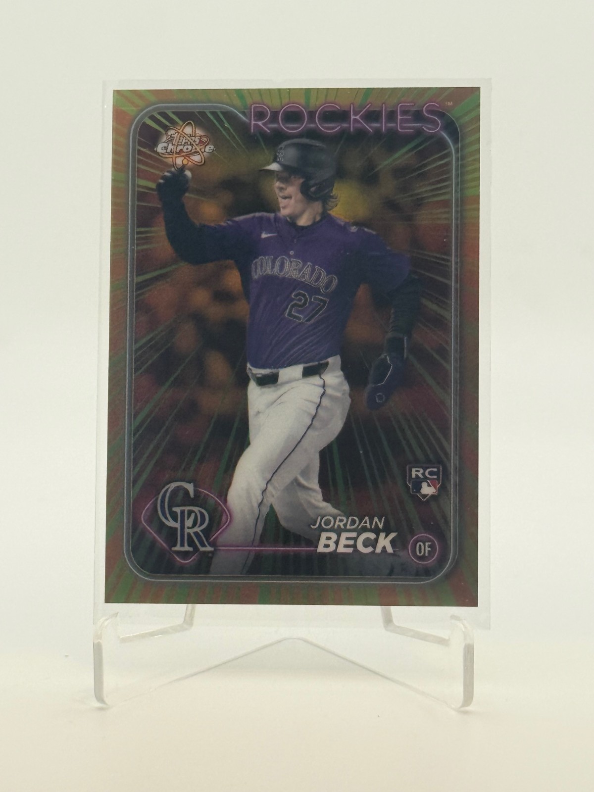 2024 Topps Chrome Update Series - Radiating Rookies Jordan Beck #RR-29 (RC)