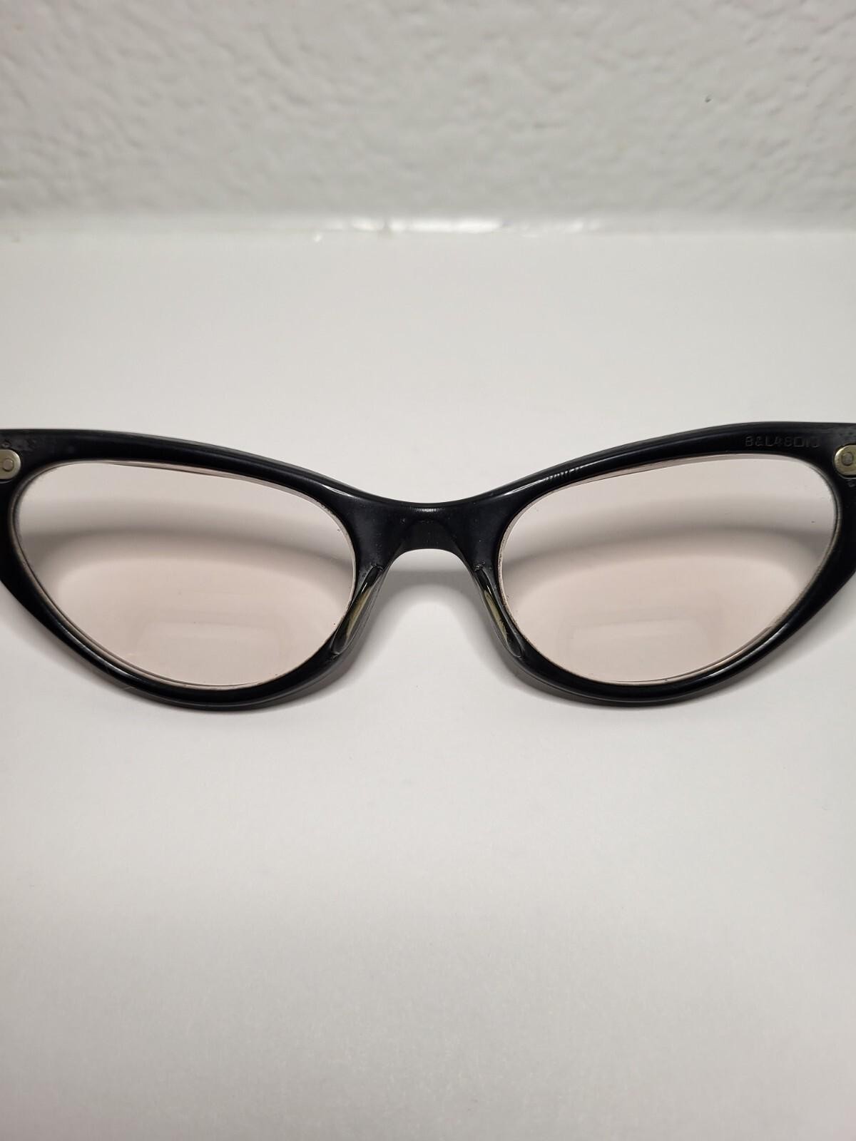Vintage Bausch & Lomb Eyeglasses FRAME ONLY Black… - image 8