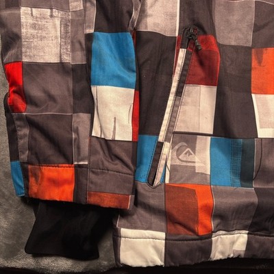 Quiksilver Mission Snowboard Jacket Mens Medium Multicolor Plaid