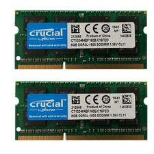 16GB (2 x 8GB) RAM Crucial SODIMM DDR3 1600 M...