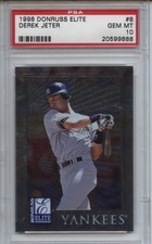 1998 Donruss Elite #8 Derek Jeter PSA 10 Prized Collection #PC-408 Yankees HOF 