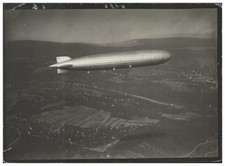 ZZ-3279/ Zeppelin LZ 127 b. Esslingen Waldbronn Foto Luftbild 18 x 13 cm ca.1935