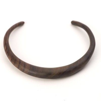 81stgeneration Choker Necklace Natural Wood Chunky Torque Handmade Wooden