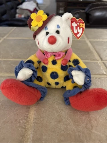 TY Beanie Babies - JUGGLES The Retired 6" Clown Bear (Vintage 2004-2005)