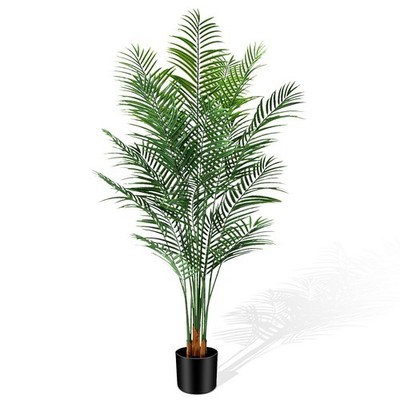 Artificial Palm Tree Indoor 6.5ft, Large Fake Tropical Areca Palm Tree with 1...