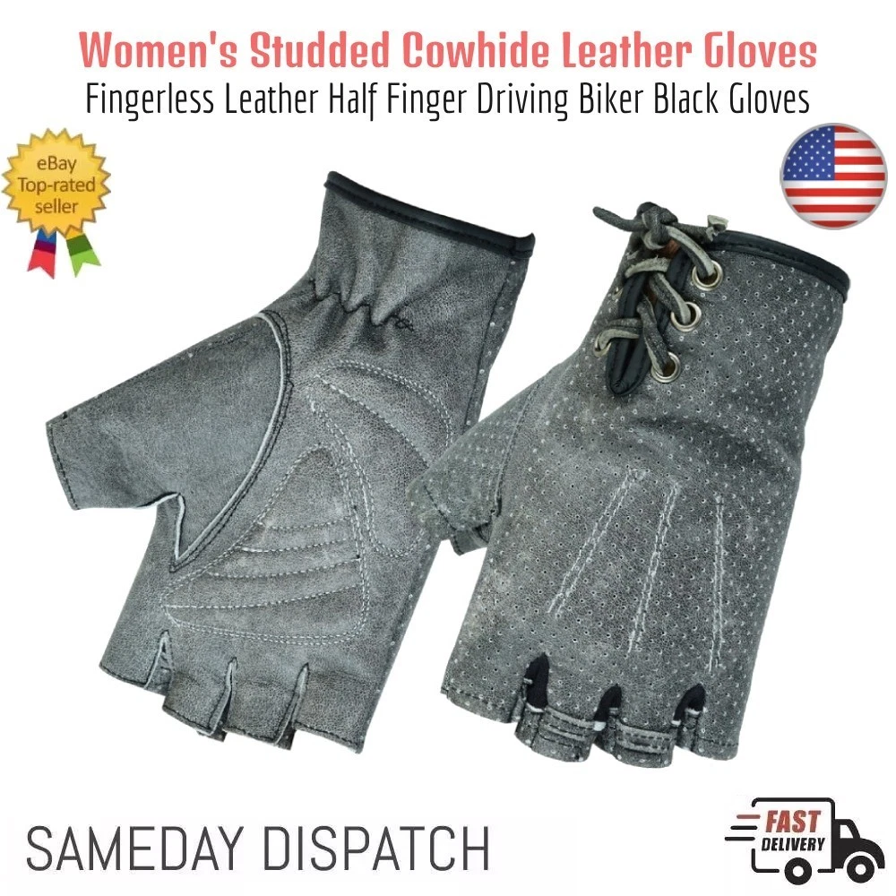 Women Winter Gloves Lining Goat skin Leather Car Driving Biker Motorcycle Gloves