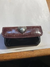 VTG Brighton Bellissimo  Black Brown Womens  Mini Wallet  Very Good