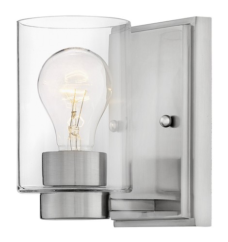 Hinkley Lighting 5050-CL Miley 1 Light 5"W Bathroom Sconce - Nickel