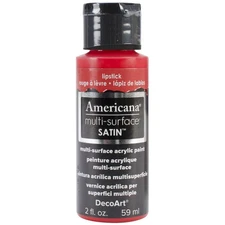 DecoArt Americana Multi-Surface Satin Acrylic Paint 2oz-Lipstick
