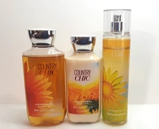 Bath & Body Works Country Chic Lotion Shower Gel & Fragrance Mist READ