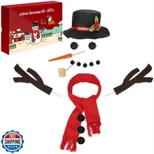 Colovis 16Pcs Snowman Decorating Kit, Snowman Making Kit Snow Toys for Winter