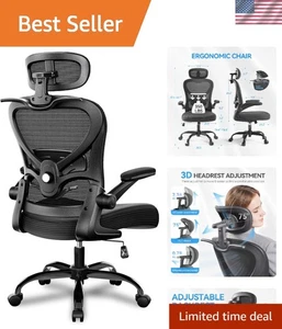 Ergonomic Office Chair Mesh Lumbar Support Headrest Adjustable 350LBS