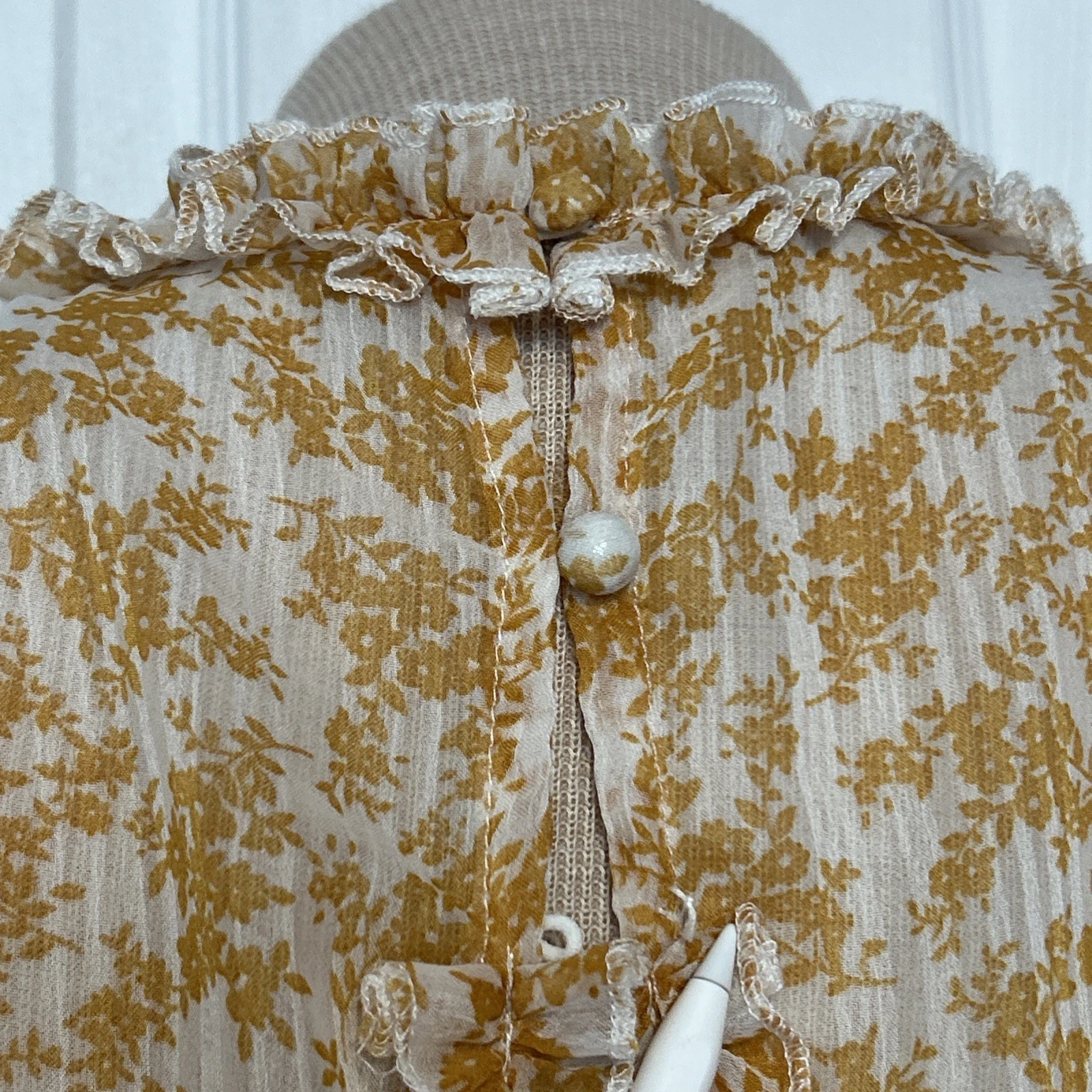 UNDERCOVER Abito Saints+Secrets Spring Fling donna S floreale chiffon con volant boho femminile