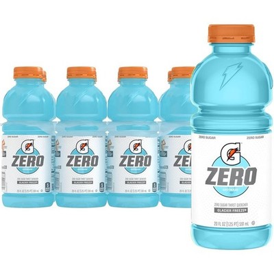  Gatorade Zero Sugar Thirst Quencher Glacier Freeze, 20 fl oz Bottles, 8 Count