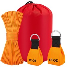 4 PCS Arborist Throw Line Kit 12oz 15oz Weight Bag 164ft Rope Storage Bag