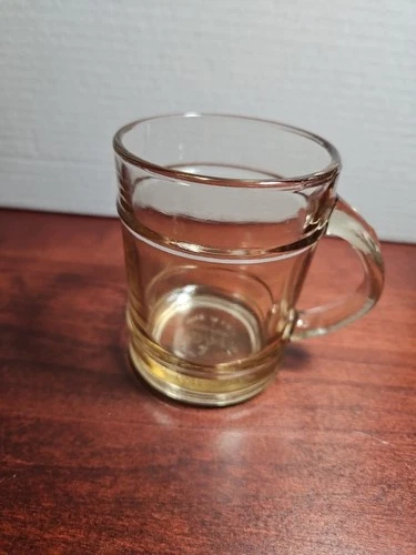 Vintage Anchor Hocking Fire King Amber Glass Barrel Mug Coffee Cup