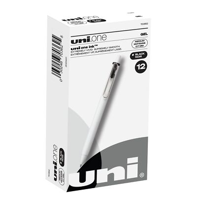Ultra Vivid Gel Ink Pens 12 Count 0.7mm Quick Drying Black Writing Tools