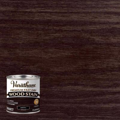 Varathane 269400 Fast Dry Wood Stain Premium Ebony Oil-Based 0.5 pt Ebony
