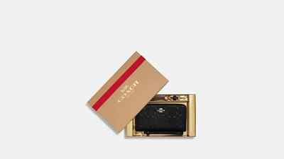 NWT COACH Boxed Long Zip Around Wallet In Embossed Signature