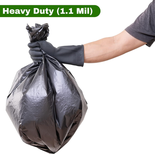 Portable Camping Waste Toilet Bags, 8 Gallon Black Can Liner for Travel, Camping - Picture 4 of 12