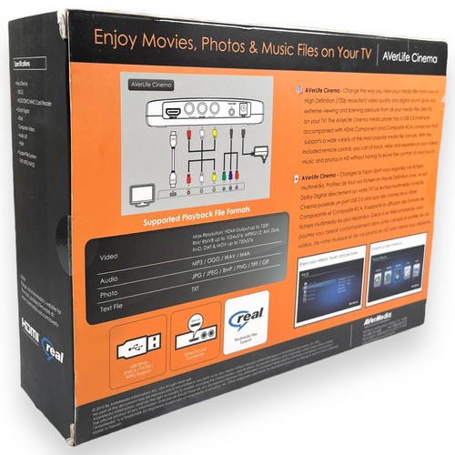 AVerMedia AVerLife Cinema MCECINEMA Media Player Model E232 Movies MP3 Photos - Picture 12 of 17