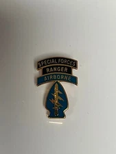 US ARMY AIRBORNE RANGER SPECIAL FORCES HAT PIN MEASURES 1 & 1/8TH INCHES.