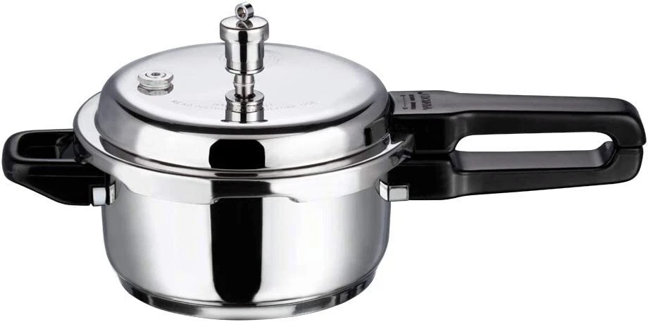 Vinod V3L Stainless Steel Sandwich Bottom Pressure Cooker, 3-Liter,Silver,Medium
