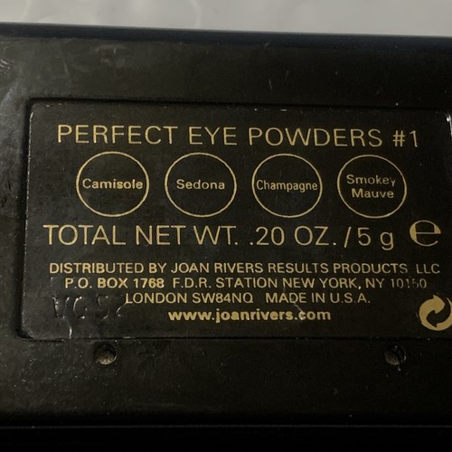 Joan Rivers PERFECT EYE POWDERS #1 EYESHADOW PALETTE VINTAGE NEW & RARE FIND - Picture 3 of 5