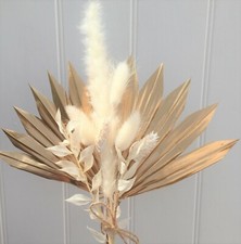 Bright Gold Sun Spear /Palm, CAKE TOPPER Small Floral Arrangement S2 