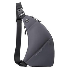 Sling Bag Small Crossbody Backpack: Anti Theft Travel Bag Front Back Gray