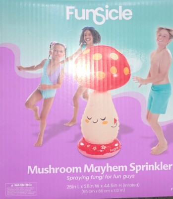 Funsicle Mushroom Mayhem Sprinkler Outdoor Sprinkler For Kids 26 L x26 W x44.5 H