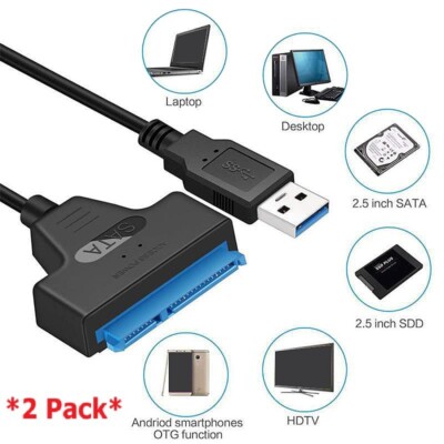 USB 3.0 to 2.5'' SATA III Hard Drive Adapter Cable/UASP -SATA to USB3.0 Converter