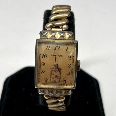 Vintage Women’s Benrus Wristwatch (Working) Vintage Benrus Ladies Cocktail Watch 1940s Original 10K RGP  main image 4