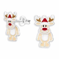 Rentier Ohrringe Ohrstecker 925 Silber - Kinder Damen MäDchen Schmuck