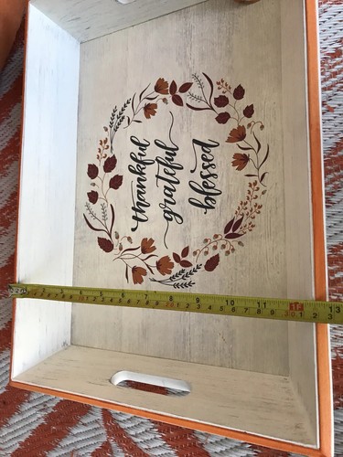 Thankful GRATEFUL Blessed Serving TRAY Farmhouse Decorative Tray NEW - Picture 4 of 12
