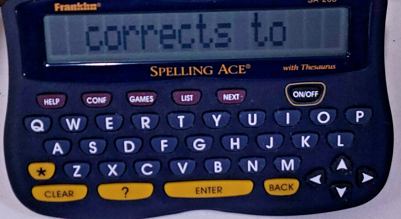 Franklin Spelling Ace SA206 Electronic Spelling Device Thesaurus