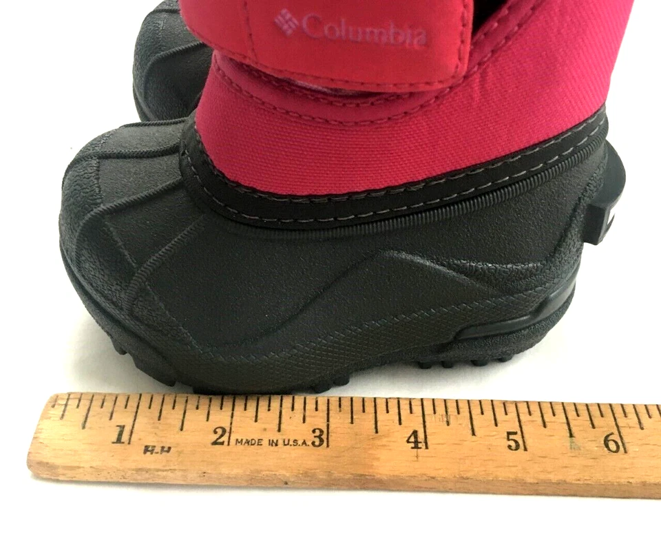 Columbia девочек Kids Powderbug плюс снег ботинки ребенка ясельного возраста 4 розовый зимняя подкладка 4T - Изображение 3 из 4