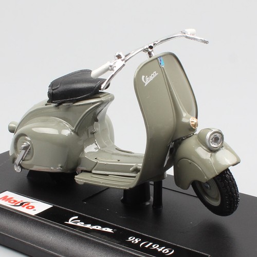 Kids 1/18 maisto Piaggio Vespa 98 1946 scooter motorcycle bike diecast toy model - Picture 9 of 12