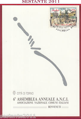 ITALIEN MAXIMUM MAXI CARD ASSEMBLEA A.N.C.I. ITALIENISCHE GEMEINDEN 1988 TURIN B182