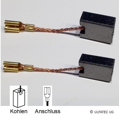 Kohlebürsten für RUPES LH 16 E, LH 16 EN, LH 16 ENS, LH 18 E - 6x8x13 mm (2127)