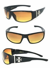 New Choppers Bikers Mens Sunglasses Black Frame HD Lnes UV400