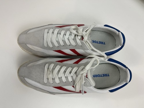 Tretorn Sneakers Mens 9.5 Red White Blue Rawlins Shoes Suede Blend Slip Resist - Picture 3 of 6
