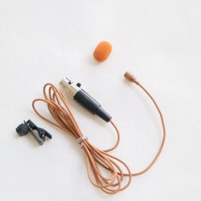 Tan Lapel Microphone For Shure Blet Pack Wireless Transmitter TQG 4Pin Mini Clip