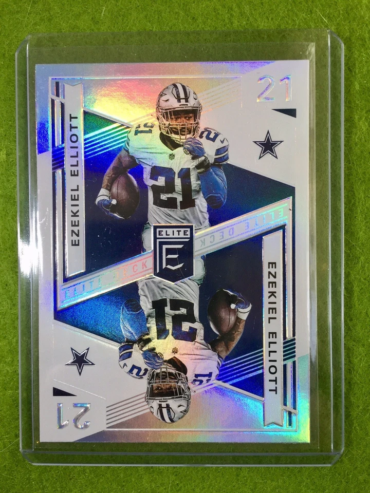 EZEKIEL ELLIOTT PRIZM CARD JERSEY #21 REFRACTOR COWBOYS 2019 Donruss ELITE DECK