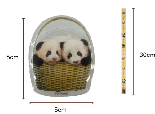 Coréen Everland bébé jumeau panda Ruibao, Huibao Grip Tok - Photo 2 sur 2