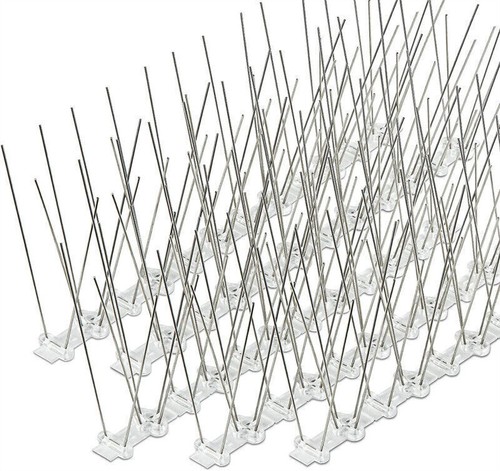 60pcs ANTI BIRD SPIKES 30M Stainless Steel Polycarbonate Base Pigeon Deterrent - Picture 8 of 29