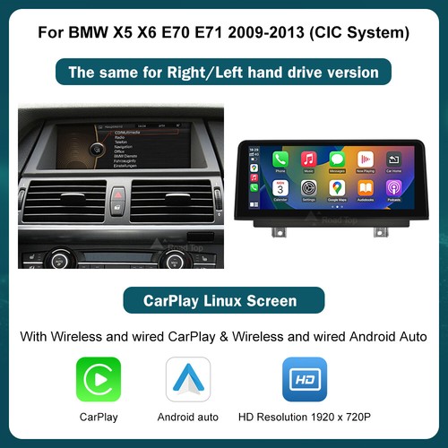 For BMW X5 E70 X6 E71 Wireless Carplay Android Auto TouchScreen GPS Mirror Link - Picture 11 of 12
