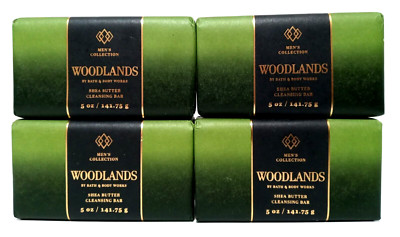 Bath Body Works WOODLANDS Shea Butter Bar Soap 4 Bars per Order