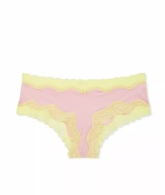NEW Victoria's Secret Tease Push Up Bra & Cheeky Panty Set Pink Yellow