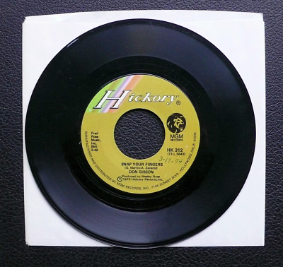 7'' Don Gibson - Snap Your Fingers - US Hickory